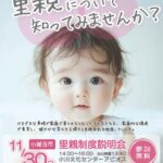 令和7年度11月里親制度説明会ポスター